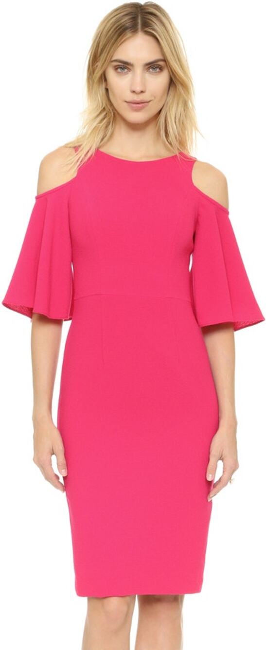 Black Halo Adara Cold Shoulder Sheath Dress Womens 8 Iguana Pink